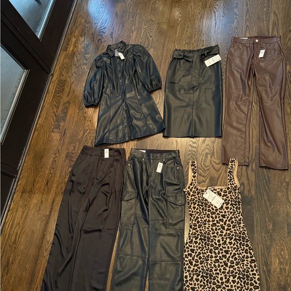 GAP Pants - Capsule of vegan leather, silk and cotton. All new with tags!!!